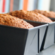 Three loaves of fresh baked banana bread